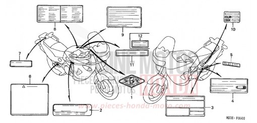 ETIQUETTE DE PRECAUTIONS XL1000V1 de 2001